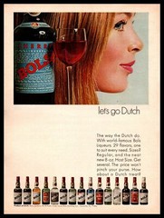 1965 BOLS 29 Flavors Of Liqueur « Let&rsquo;s Go Dutch » Redhead Vintage Wine Print Ad