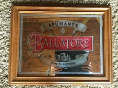 BALLATORE SPUMANTE Bar Vintage Advertising Mirror- Great!