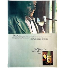 Ernest And Julio Gallo Johannisberg Riesling 1980 Advertisement Winery DWEE25