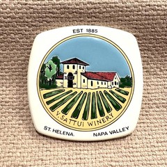V. Sattui Winery Ceramic Tile St. Helena Napa Valley California Coaster