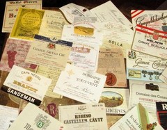 Lot 83 Assorted Vintage Wine Bottle Labels, Early 1960&rsquo;s, Early 70&rsquo;s Most France