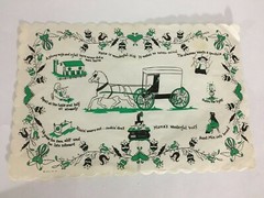 Vintage Paper Placemat Country Barn Riddle Collectible 13X8&Prime;