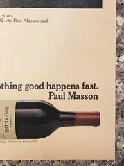 1974 Paul Masson Wine California Zinfandel PRINT AD 1852 Winery VTG 1970s