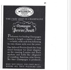Perrier Jouet Champagne AD 1950s Vintage Print Ad