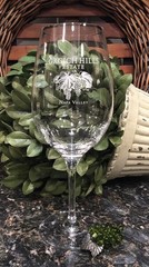 GRGICH HILLS Estate Etched Stölzle Lausitz Wine Glass Napa Valley ~ PRISTINE!