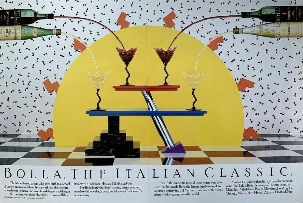 1988 BOLLA Premium Wine The Italian Classic Great Art Vintage PRINT AD