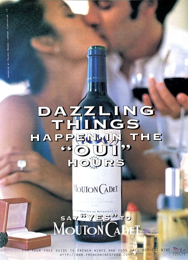 1997 MOUTON-CADET Wine Say Yes to MC Dazzling Things Happen PRINT AD