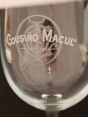 Cousino Macul – Santiago Chile – Wine Glass – White Artwork – 8&Prime; Tall – Rare