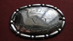 VTG SILVER 830 WINE BOTTLE LABEL / TAG PROPFORENINGEN F C. A. 1952-53 DENMARK
