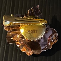 Moet & Chandon Copper Rose Gold Colored Metal Rose Lapel Clip – Rare