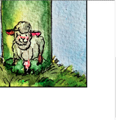 « Vintage 2020 » Sheep Incognito Art Print Quarantine Paper Wine Bottle 8×10 Mat