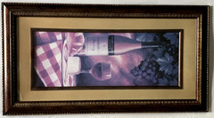Vintage Framed Print Wall Art Bottle Of Rosemount Wine, Dining Room/Kitchen
