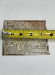 De Loach Vineyards Sonoma Cuvee Wine Label 1992 Chardonnay 90s Design