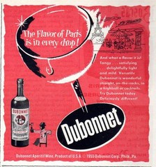 1955 Dubonnet Apertif Wine VIntage Bottle ART PRINT AD
