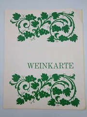 Weinkarte Weingut Ferdinand Pieroth Wine Log – Used Paper Tasting Notes Germany