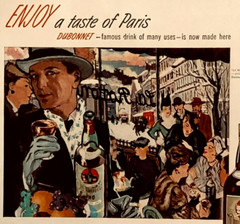 1946 Dubonnet Wine Advertisement Paris France Cafe Art Vintage Pint AD