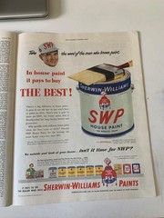 Sherwin-Williams House Paint Magazine Ad SWP Cover the Earth 1952
