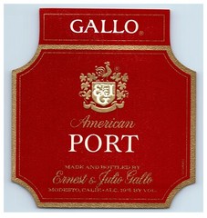 1950&rsquo;s-70&rsquo;s Gallo American Port California Wine Label Original S58E