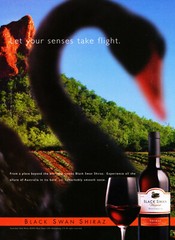 BLACK SWAN WINE AD #1 RARE 2004 OUT OF PRINT