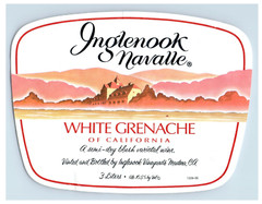 Vintage Inglenook Navalle White Grenache Paper Wine Label Original S83E