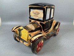 Vintage 1969 Borghini Italy Ceramic Car Wine Bottle Unopened Full Decanter