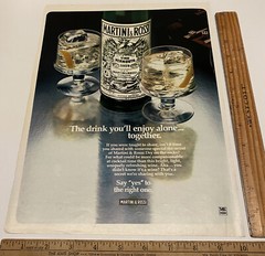 Vintage Print Ad Martini and Rossi Wine Vermouth on the Rocks 1970s Ephemera