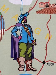 Vintage French Wine Poster Sud-Ouest France Vineyards SOPEXA 1970s Map