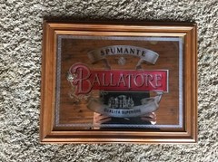 BALLATORE SPUMANTE Bar Vintage Advertising Mirror- Great!