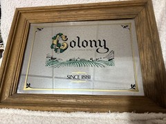Vtg Italian Swiss Colony California Wines Advertising Mirror Sign Wood Frame 20”
