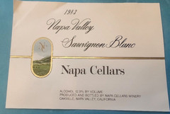 Lot of 2 Napa Cellars WINE Different Bottle Labels (1981, 1983) + 1985 Brochure