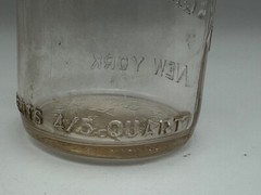 Vintage 12&Prime; Garrett Co. Virginia Dare Wine 4/5 Quart Glass Bottle, Nice