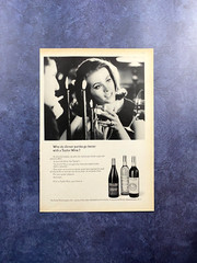 1966 Taylor Wine Vintage PRINT AD Burgundy Sauterne Port Dinner Parties