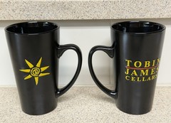 2 Tobin James Cellars Ceramic Coffee Mugs Yellow Sun 6&Prime; Paso Robles California