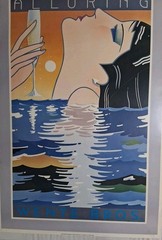 Wente Bros California Sparkling Wine Poster by Stephen Haines Hall 1983 20 x 30