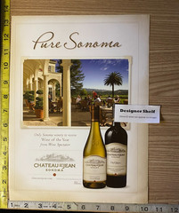Chateau St Jean Sonoma Wine 2 Bottle Scene 2007 Paper Print Advertisement