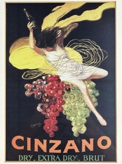 Asti Florio Cinzano Cappiello Giclee Print Framed Vintage Advertisement 14 x 11