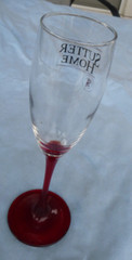 vintage Sutter Home champagne flute winery wine glass Saint Helena CA 8 1/2&Prime;