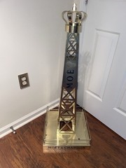 Vtg Moet Chandon Eiffel Tower Replica Gold Champagne Advertise Display Large 40”