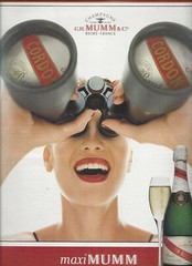 MUMM Cordon Rouge Brut Champagne Vintage 2000 Print Advert: Binocular Scene
