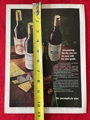 Vintage 1968 Taylor Wine Print Ad Red Dinner Wine Advertisement