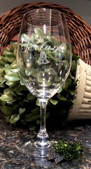 Limited Edition SEXTANT Estate Winery Riedel 8” Crystal Wine Glass ~ PRISTINE!