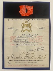 Chateau Mouton Rothschild wine label specimen by Serge Poliakoff rosscardstamps