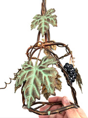 Metal Wine Bottle Holder Grapevine Designs Braided Wire