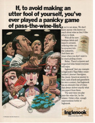 1986 INGLENOOK Wines funny art by Anderson Vintage Print Ad