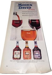 Vintage 1960 Mogen David Wine Ephemera Print Ad 5” C 13.5” C .04