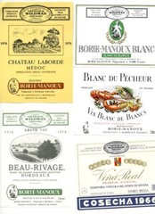 163 Wine Liquor Bottle Labels VINTAGE – Not all are shown