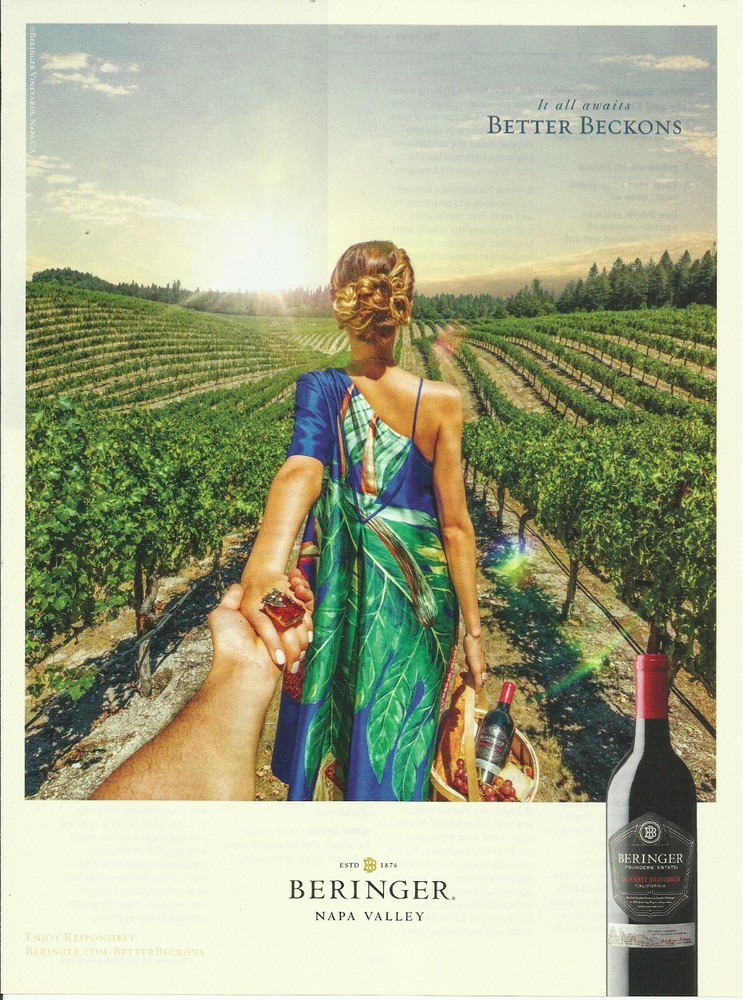 2015 Beringer Wine Cabernet Sauvignon Napa Valley print ad advertisement