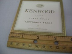 Vintage 2000 Kenwood Sauvignon Blanc Wine Label North Coast California