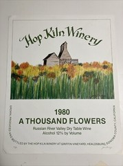 Vintage Hop Kiln Winery 1980 Wine Art Print A Thousand Flowers SIGNED #’D RARE!!