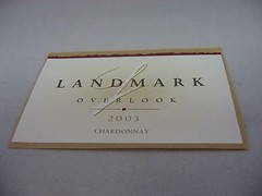 Vintage 2003 Landmark Overlook Chardonnay Wine Bottle Label Collectible